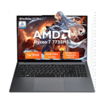 BLACKVIEW GamiBook 6 7735HS Mit US QWERTY Tastatur, Laptop, mit 16 Zoll Display, AMD Ryzen™ 7, 16 GB RAM, 512 GB SSD, AMD Radeon™ 680M, Grau, Windows 11 Pro