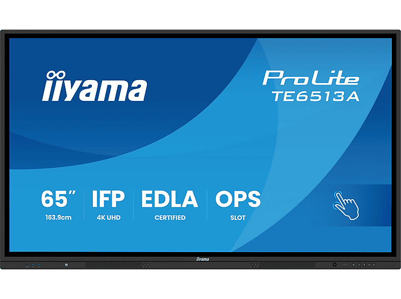 image-109.png IIYAMA TE6513A-B1AG 65 IN UHD IR 40P T POINTS 4K UHD Monitor (Flat, 64,5 Zoll / 163,9 cm, UHD 4K) – Bild 1