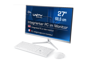 CSL Unity F27W-ALS, All-in-One-PC mit 27 Zoll Display, 32 GB RAM, 512 GB SSD, Weiß