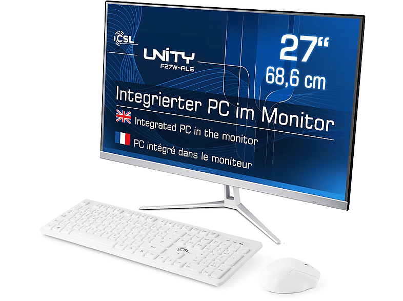 image-1228-1.png CSL Unity F27W-ALS, All-in-One-PC mit 27 Zoll Display, 32 GB RAM, 256 GB SSD, Weiß – Bild 1