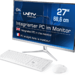 CSL Unity F27W-ALS, All-in-One-PC mit 27 Zoll Display, 8 GB RAM, 2000 GB SSD, Weiß – Windows 11 Home