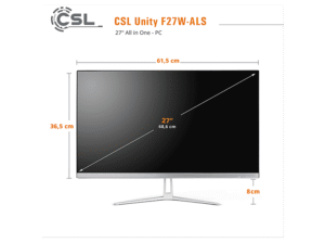 CSL Unity F27W-ALS, All-in-One-PC mit 27 Zoll Display, 8 GB RAM, 2000 GB SSD, Weiß – Windows 11 Home – Bild 2