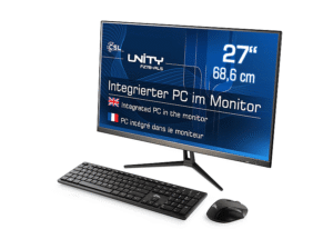CSL Unity F27B-ALS, All-in-One-PC mit 27 Zoll Display, 16 GB RAM, 512 GB SSD, Schwarz – Windows 11 Home