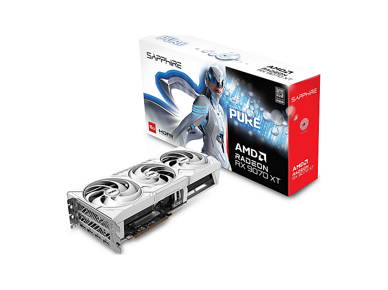 image-1351-1-1.png SAPPHIRE Pure Radeon RX 9070 XT (AMD, Grafikkarte) – Bild 1