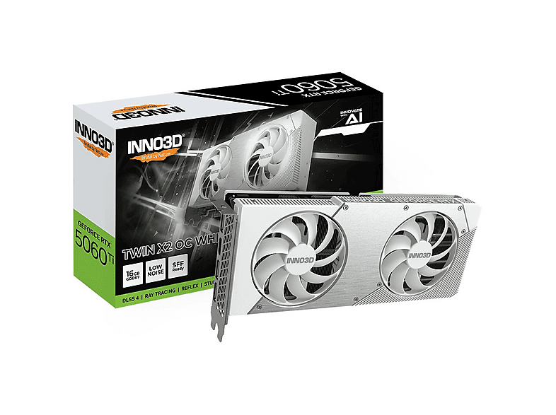 image-1405-1.png INNO3D Inno3D RTX5060 TI Twin X2 OC WHITE 16GB GDDR7 HDMI 3xDP Multimedia-Technik Grafikkarten NVIDIA (NVIDIA, Grafikkarte) – Bild 1