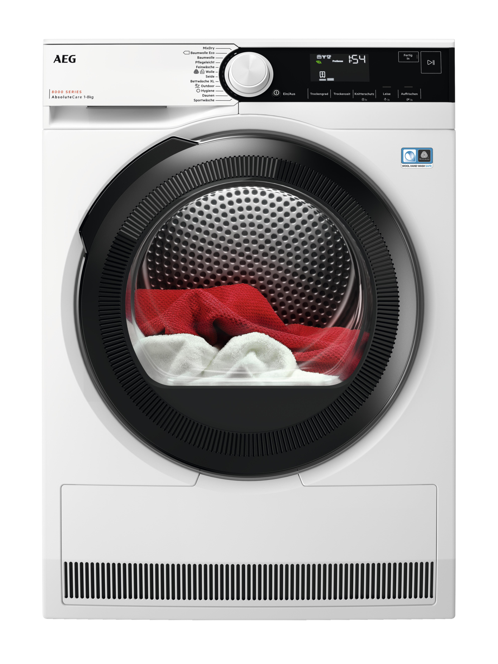 image-1513-scaled-1.png AEG TR8T70680 Wärmepumpentrockner Serie 8000 AbsoluteCare® mit Trommelsteuerung (8 kg, Weiß / Schwarz / Weiß) – Bild 1