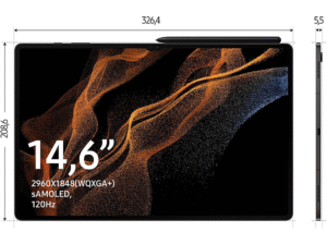 SAMSUNG GALAXY TAB S8 ULTRA WIFI GREY 12GB/256GB, Tablet, 256 GB, 14,6 Zoll, Graphite – Bild 2