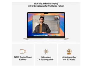 APPLE MacBook Air (2025), MW0W3D/A - 13,6 Zoll - Apple M4 M4 - 16 GB - 256 GB - Apple M4 - macOS – Bild 6