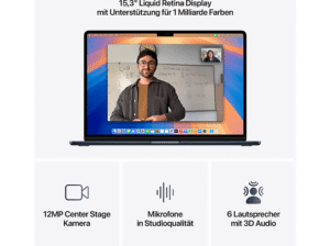 APPLE MacBook Air (2025), MW1G3D/A - 15,3 Zoll - Apple M4 - 16 GB - 256 GB - macOS – Bild 6
