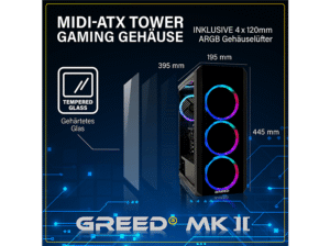 GREED MK2 AMD - Gaming PC - 32GB RAM, Gaming PC mit AMD Ryzen™ 7 7-5700X Prozessor, 32 GB RAM, 1000 GB SSD, NVIDIA GeForce RTX™ 5060 Ti, Windows 11 Pro – Bild 2