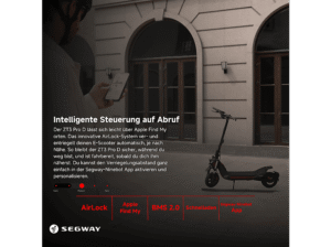 SEGWAY ZT3 Pro D E-Scooter (11 Zoll, Schwarz / Rot) – Bild 5
