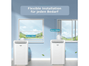 JUNG RAKS PRO AIR 12 12000BTU mobiles Klimagerät Weiß (Max. Raumgröße: 30 m², EEK: A) – Bild 2