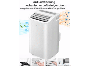 JUNG RAKS PRO AIR 12 12000BTU mobiles Klimagerät Weiß (Max. Raumgröße: 30 m², EEK: A) – Bild 5