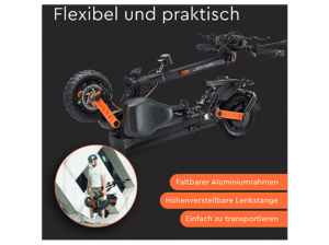 JOYOR S8E Elektroroller mit Sitz 45 km/h E-Scooter (10 Zoll, Schwarz) – Bild 4