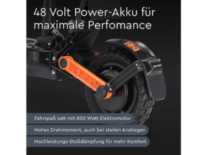 JOYOR S8E Elektroroller mit Sitz 45 km/h E-Scooter (10 Zoll, Schwarz) – Bild 5