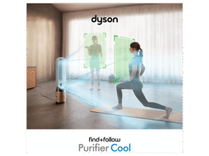 DYSON Find+Follow™ Purifier Cool PC3, Ventilator, Luftreiniger Weiß/Gold (40 Watt, Raumgröße: 27 m², HEPA H13) – Bild 4