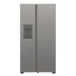 BAUKNECHT SBS IW E90 Pearl, Wasser- & Eiswürfelspender, Side by Side (578 l, E, 1790 mm hoch, Edelstahloptik)
