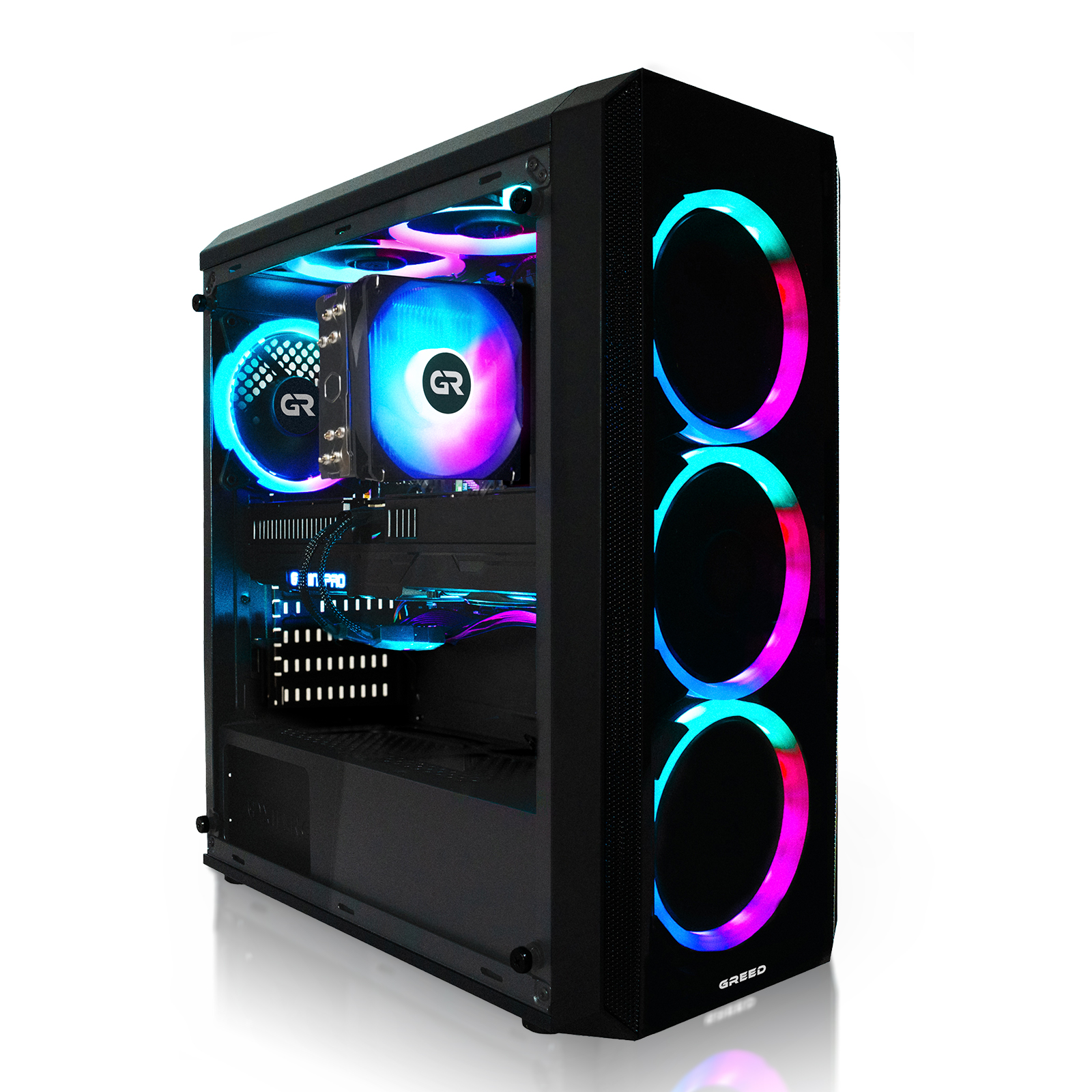 image-223-1.png GREED MK2 Plus AMD - 4K, Gaming PC mit AMD Ryzen™ 7 7 5700X Prozessor, 32 GB RAM, 1 TB SSD, AMD Radeon™ RX 9060 XT, Windows 11 Pro – Bild 1