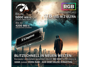 GREED MK2 Plus AMD - 4K, Gaming PC mit AMD Ryzen™ 7 7 5700X Prozessor, 32 GB RAM, 1 TB SSD, AMD Radeon™ RX 9060 XT, Windows 11 Pro – Bild 5