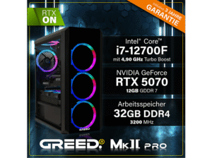 GREED MK2 Pro Intel - Gaming PC, Gaming-PC mit Intel® Core™ i7 12700F Prozessor, 16 GB RAM, 1 TB SSD, NVIDIA GeForce RTX™ 5070, Windows 11 Pro – Bild 4