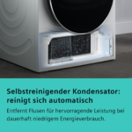 SIEMENS WQ46B2DFCB Wärmepumpentrockner iQ700 (9,0 kg, Weiß) – Bild 2