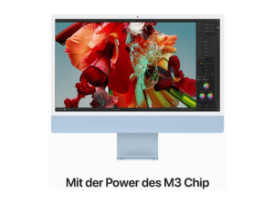 APPLE iMac (2023), All-in-One PC mit 23.5 Zoll Display, Apple M3 Chip, 8 GB RAM, 10-Core GPU, 256 GB SSD, Blau – Bild 6