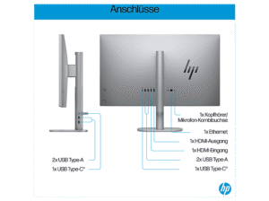 HP OmniStudio X 27-cs0770ng, All in One PC mit 27 Zoll Display, Intel® Core™ Ultra 7 Prozessor, 32 GB RAM, 1000 GB SSD, Silber – Bild 4