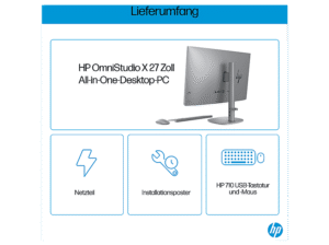 HP OmniStudio X 27-cs0770ng, All in One PC mit 27 Zoll Display, Intel® Core™ Ultra 7 Prozessor, 32 GB RAM, 1000 GB SSD, Silber – Bild 5