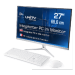 CSL Unity F27W-ALS, All-in-One-PC mit 27 Zoll Display, 16 GB RAM, 2000 GB SSD, Weiß – Windows 11 Home