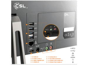 CSL Unity F27B-ALS, All-in-One-PC mit 27 Zoll Display, 32 GB RAM, 1000 GB SSD, Schwarz – Bild 4