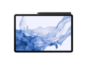 SAMSUNG GALAXY TAB S8 WIFI, 8806094147445, 128 GB, 11 Zoll, Highlights


	Für Kreative: smarter S Pen für alle deine Ideen &amp; Skizzen inklusive
	Für Gamer: leistungsstarker Prozessor &amp; hochauflösendes 120 Hz Display
	Für Serienjunkies: lange Akkulaufzeit &amp; Quad-Lautsprecher mit Dolby Atmos
	Für Produktive: Multitasking mit flexibel anpassbarer Multi Window-Ansicht für organisiertes und effektives Arbeiten
	27,81 cm (11 Zoll) TFT-Display
	Leistungsstarker 8.000 mAh Akku
	8 GB RAM und 128 GB | 256 GB interner Speicher (erweiterbar)
	13 + 6 Megapixel Haupt- und 12 Megapixel Frontkamera


 

Lieferumfang


	Samsung Galaxy Tab S8, Akku (fest verbaut), Datenkabel (USB-C), S Pen, Steckplatzwerkzeug, Kurzanleitung – Bild 3