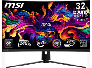 MSI MPG 321CURXDE QD-OLED 32 Zoll  UHD 4K  Gaming Monitor  0,03 ms Reaktionszeit 240 Hz