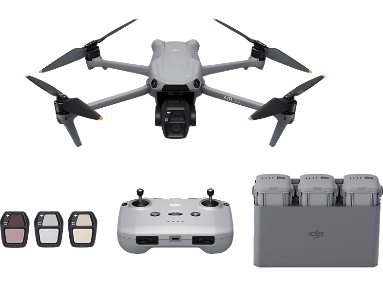 image-596-1.png DJI Air 3S Fly More Combo (DJI RC-N3) Mini-Kameradrohne, Grau – Bild 1