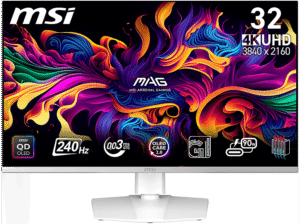 MSI MPG 321URXWDE QD-OLED 31,5 Zoll  UHD 4K  Gaming Monitor  0,03 ms Reaktionszeit 240 Hz
