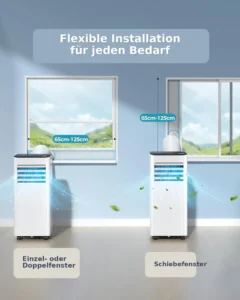 JUNG Lifeair 9000BTU mobiles Klimagerät Weiß (Max. Raumgröße: 20 m², EEK: A) – Bild 2
