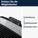 DELONGHI Pinguino PAC EM90K.1 Silent Klimagerät Weiß/Schwarz (Max. Raumgröße: 29 m², EEK: A) – Bild 2