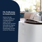 DELONGHI Pinguino PAC AP98 GentleJet, Wohlfühlklima, 3-in1: Kühlung, Entfeuchtung, Ventilation, sanfte Luftverteilung, leises mobiles Klimagerät Weiß/Elfenbeinweiß (Max. Raumgröße: 37,5 m², EEK: A+) – Bild 4