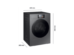 SAMSUNG DV90F09F4SU2 Wärmepumpentrockner DV90F/24 (9 kg, Dark Silver) – Bild 2