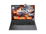 BLACKVIEW GamiBook 6 7735HS Mit US QWERTY Tastatur, Laptop, mit 16 Zoll Display, AMD Ryzen™ 7, 16 GB RAM, 512 GB SSD, AMD Radeon™ 680M, Grau, Windows 11 Pro