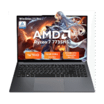 BLACKVIEW GamiBook 6 7735HS Mit US QWERTY Tastatur, Laptop, mit 16 Zoll Display, AMD Ryzen™ 7, 16 GB RAM, 512 GB SSD, AMD Radeon™ 680M, Grau, Windows 11 Pro