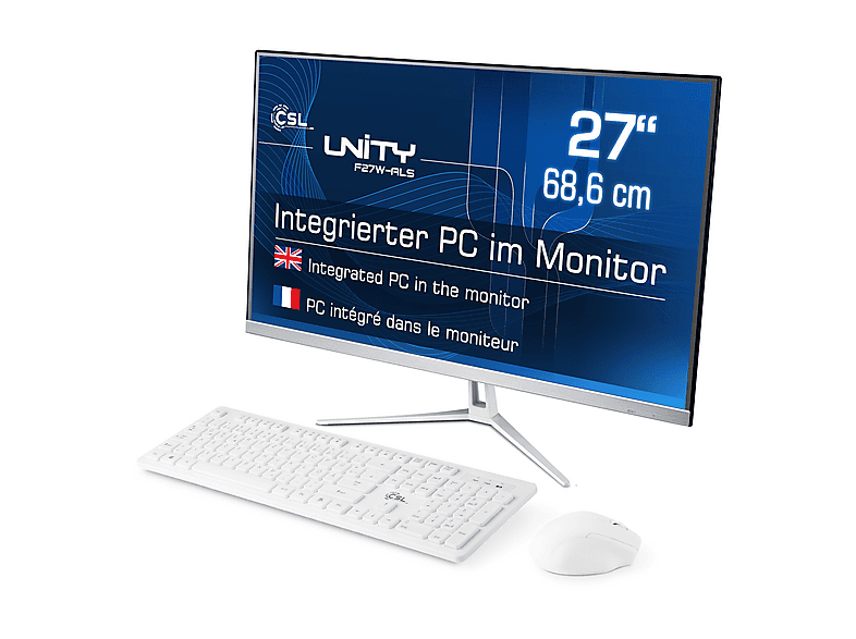 image-1586.png CSL Unity F27W-ALS, All-in-One-PC mit 27 Zoll Display, 8 GB RAM, 1000 GB SSD, Weiß – Bild 1