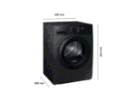 SAMSUNG DV90DG52A0ABEG Trockner (9 kg, Schwarz) – Bild 2