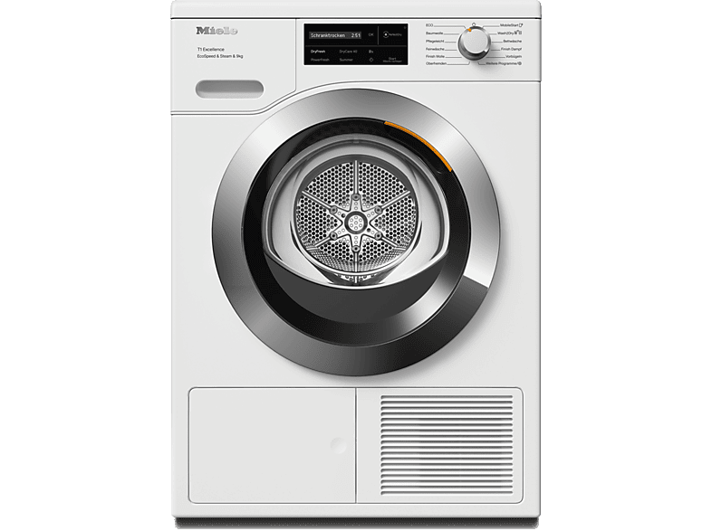 image-1943.png MIELE TEL785WP Steam&9kg Wärmepumpentrockner T1 Chrome Edition (9 kg, Lotosweiß) – Bild 1