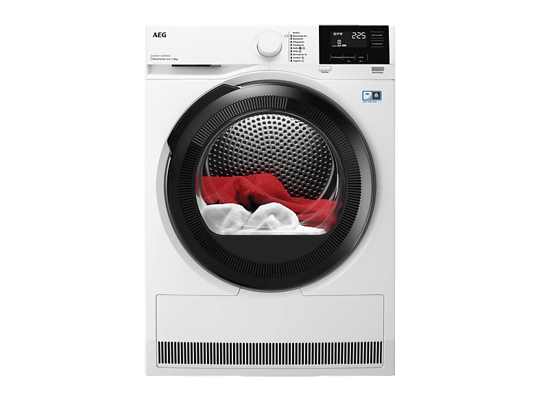 image-1955.png AEG TR8T60685 Wärmepumpentrockner Serie 8000 AbsoluteCare® mit Trommelsteuerung (8 kg, Weiß / Schwarz / Weiß) – Bild 1