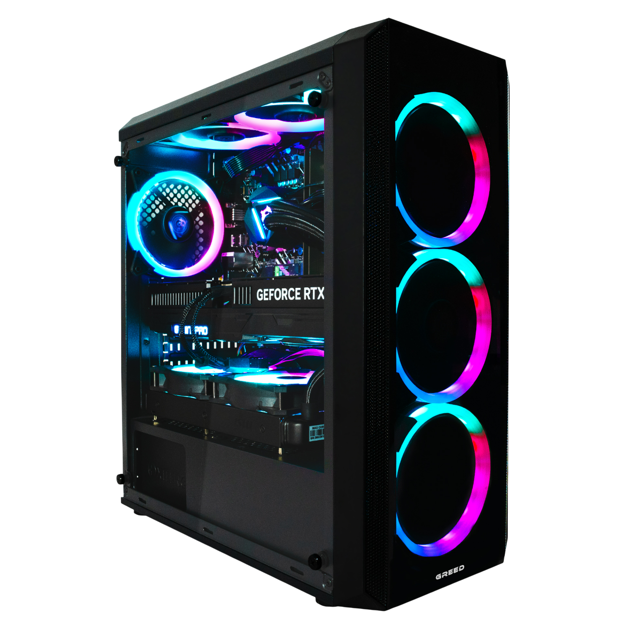 image-210.png GREED MK2 Pro AMD - 32GB RAM, Gaming PC mit AMD Ryzen™ 7 Ryzen 7 5700X Prozessor, 32 GB RAM, 1 TB SSD, NVIDIA GeForce RTX™ 5070, Windows 11 Pro – Bild 1