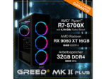 GREED MK2 Plus AMD - 4K, Gaming PC mit AMD Ryzen™ 7 7 5700X Prozessor, 32 GB RAM, 1 TB SSD, AMD Radeon™ RX 9060 XT, Windows 11 Pro – Bild 3