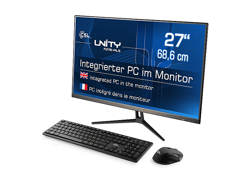 image-366.png CSL Unity F27B-ALS, All-in-One-PC mit 27 Zoll Display, 16 GB RAM, 2000 GB SSD, Schwarz – Bild 1