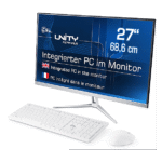 CSL Unity F27W-ALS, All-in-One-PC mit 27 Zoll Display, 16 GB RAM, 2000 GB SSD, Weiß