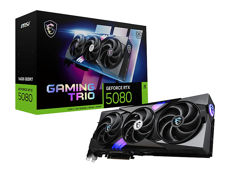 image-499.png MSI GEFORCE RTX 5080 16G GAMING TRIO OC (NVIDIA, Gaming Grafikkarte) – Bild 1