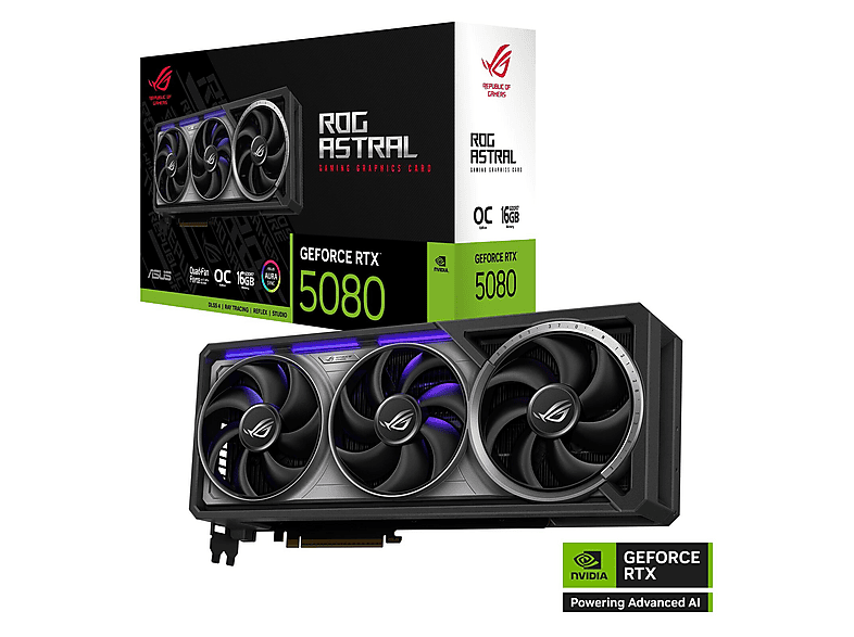image-523.png ASUS ROG-ASTRAL-RTX5080-O16G-GAMING (NVIDIA, Grafikkarte) – Bild 1